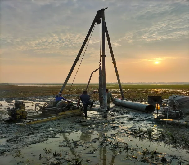 Piling Works for Electric Towers — HKEG Solar Power Plant
